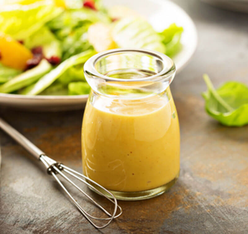 This is a delicious sweet and sour in a jar dressing a vegetable salad made by dr. cherine